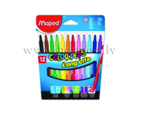 Flomasteri 12 krsas, Maped Color Peps "Long Life"
